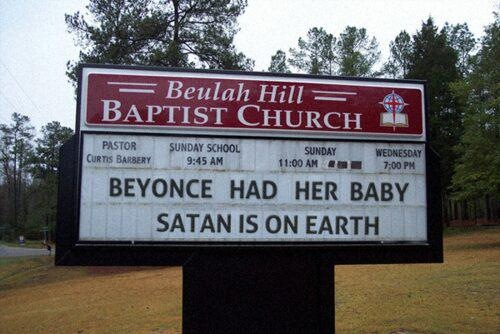 Beyonce’s Baby Triggers Church Vandalism